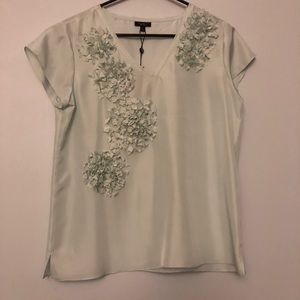 silk floral blouse